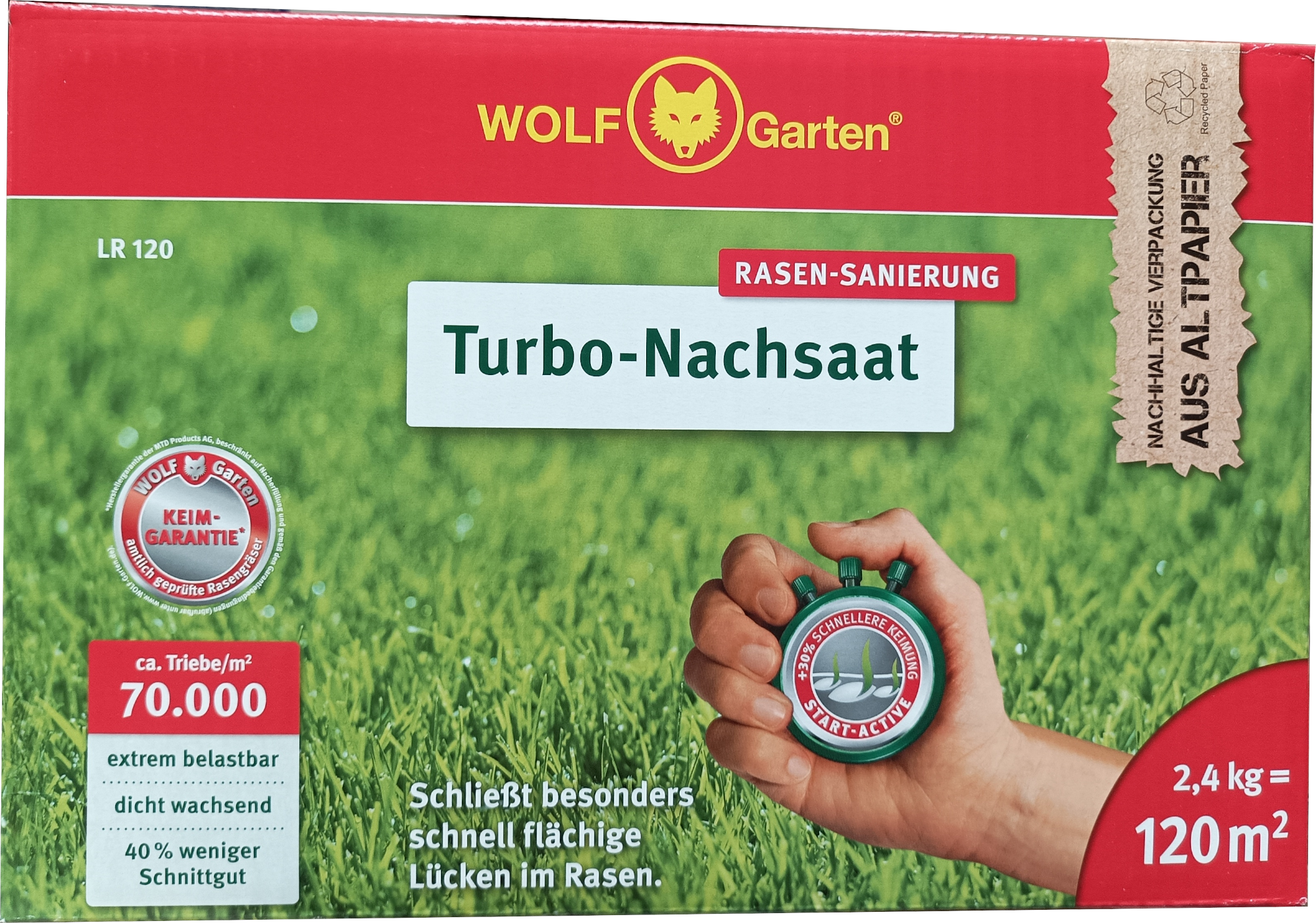 2,4kg Wolf-Garten LR 120 Turbo Nachsaat