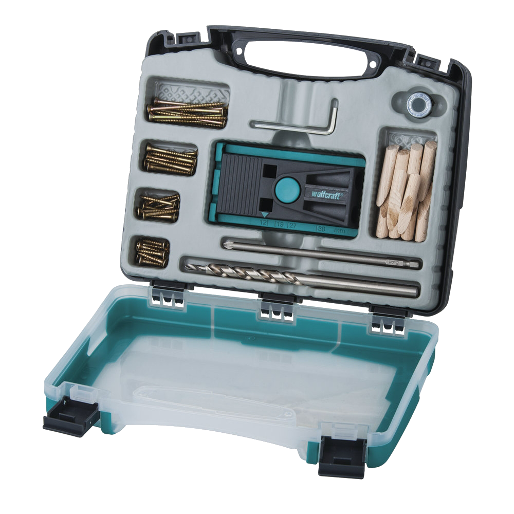 wolfcraft Bohrhilfe Undercover Jig im Koffer