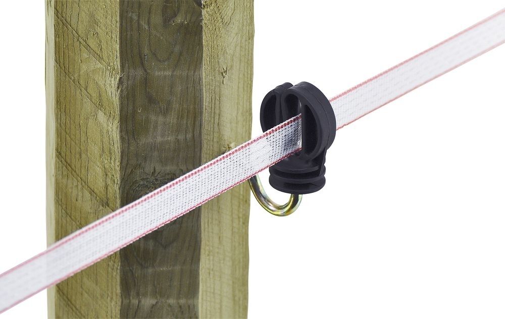 25 Breitband Ringisolatoren 20mm, mit Holzgewinde