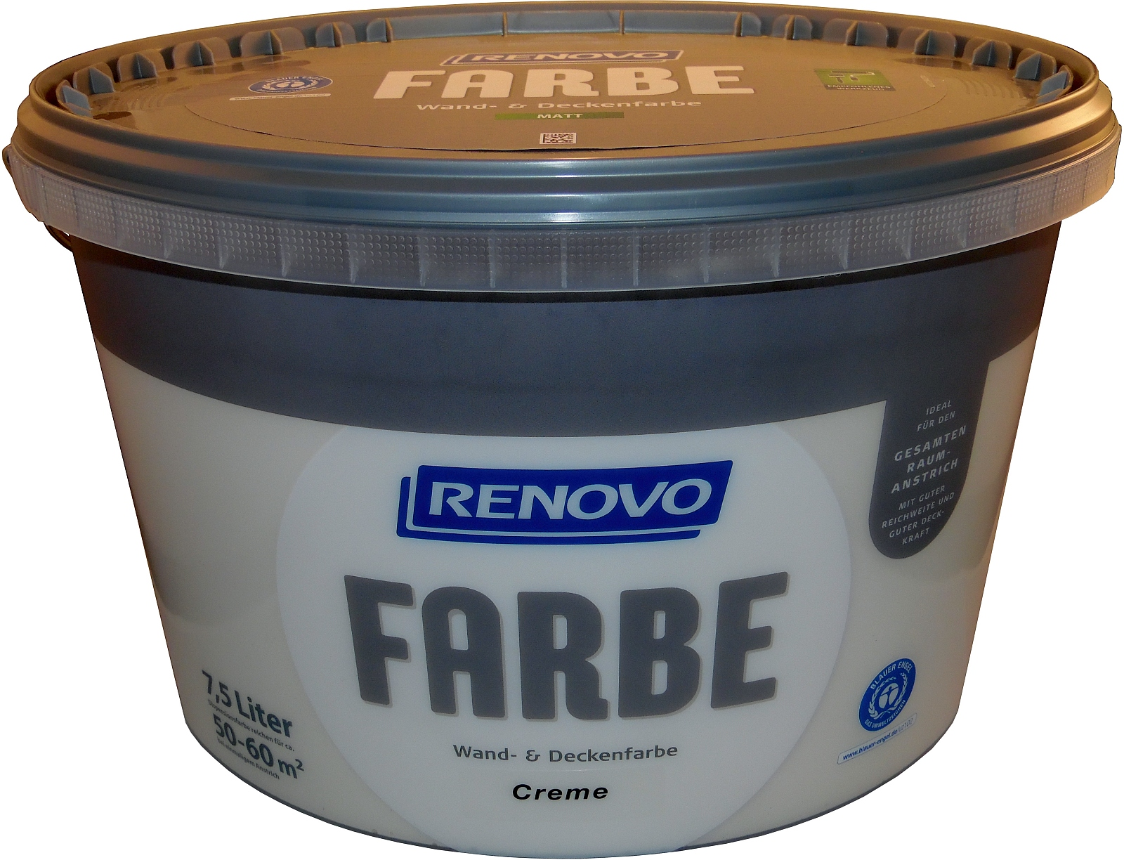 7,5L Renovo Farbe Wandfarbe Creme, Matt
