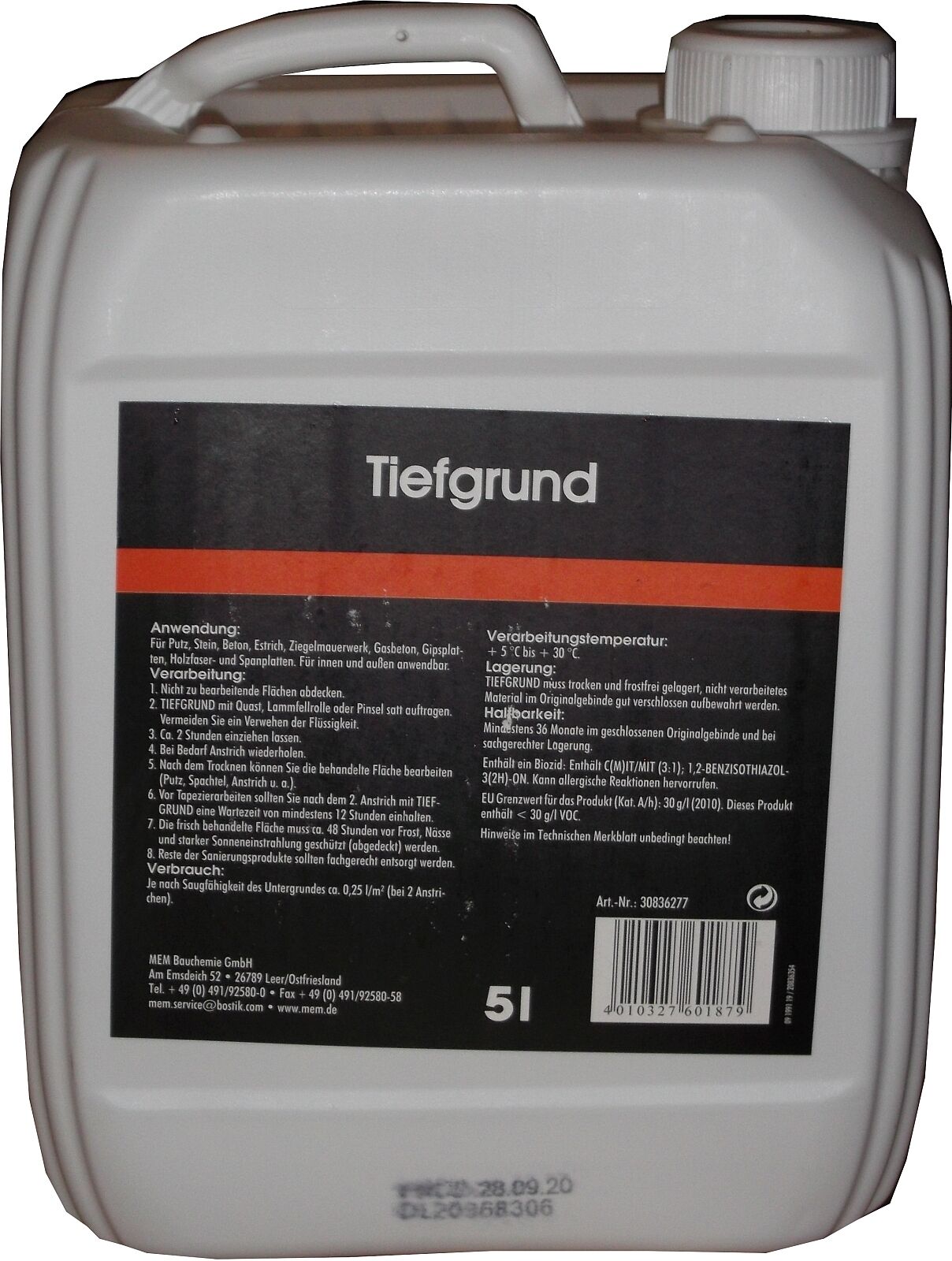 5L MEM TIEFGRUND No Name Untergrundverfestigung