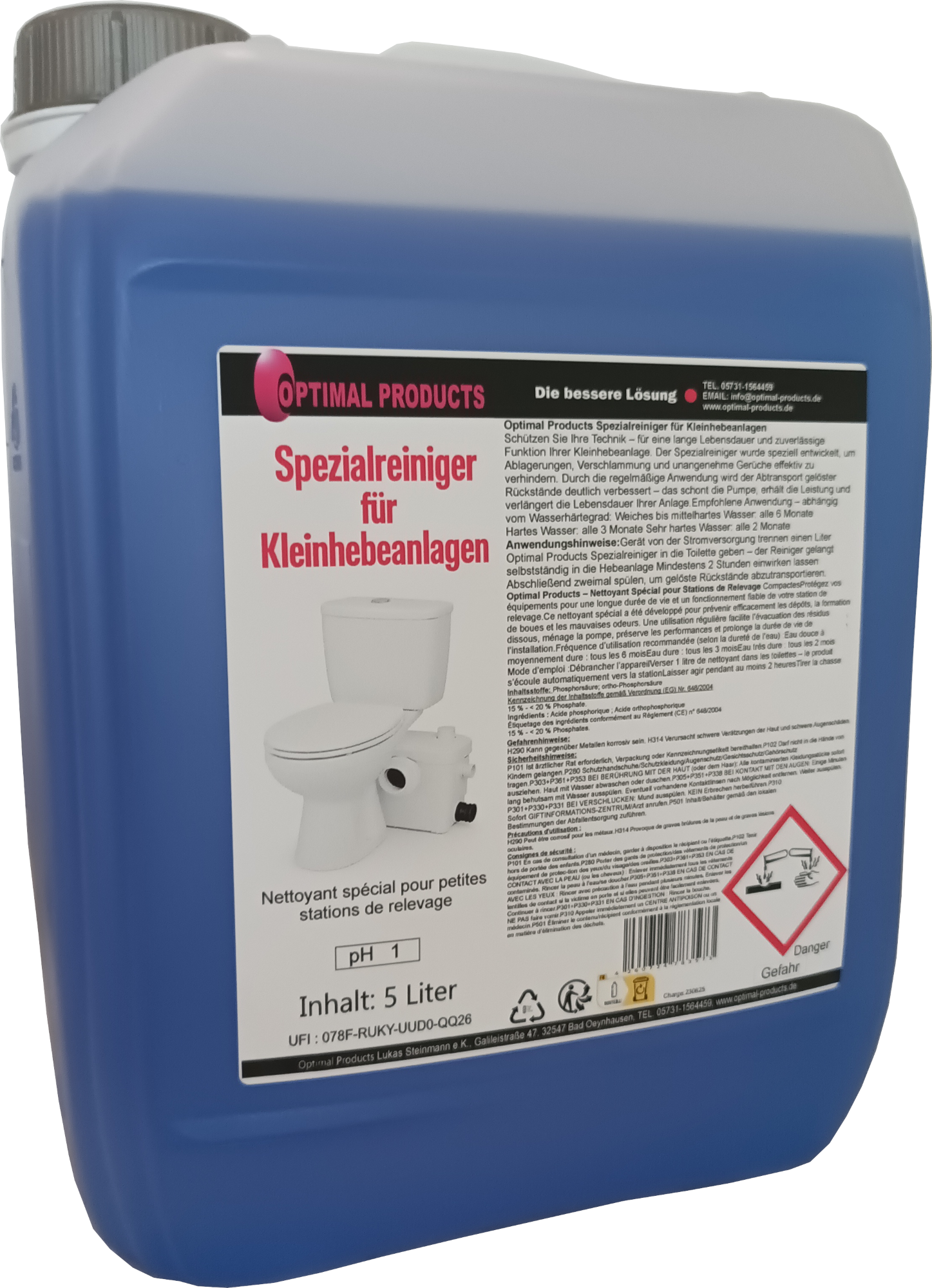 5L Spezialreiniger für Kleinhebeanlagen