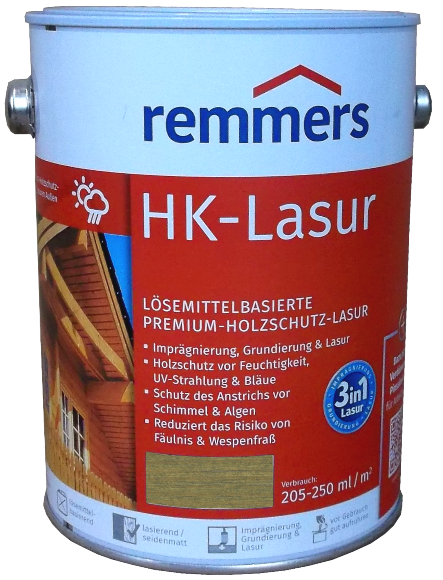 2,5 Liter Remmers HK Lasur Salzgrün