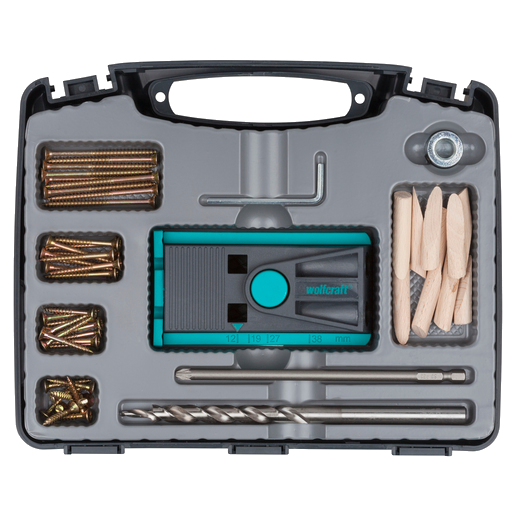 wolfcraft Bohrhilfe Undercover Jig im Koffer
