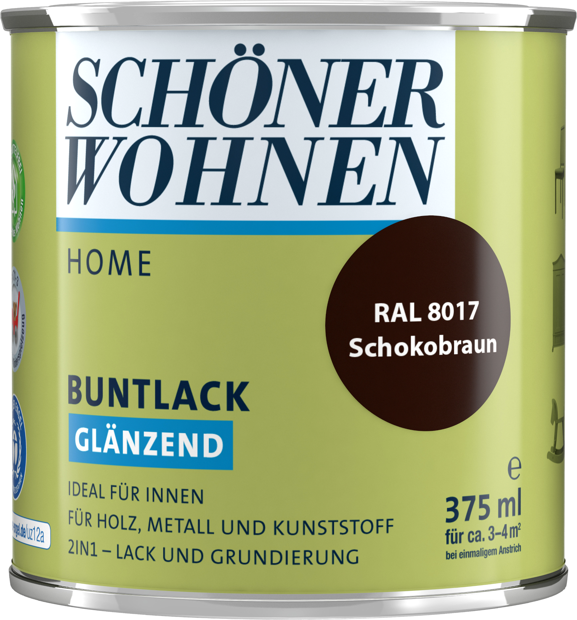 375ml Schöner Wohnen Home Buntlack glänzend, RAL 8017 Schokobraun