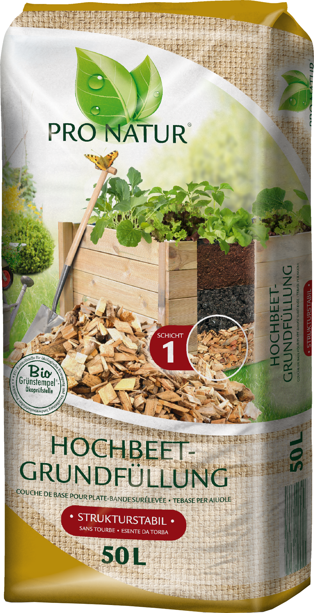 50L Pro Natur Hochbeet-Grundfüllung