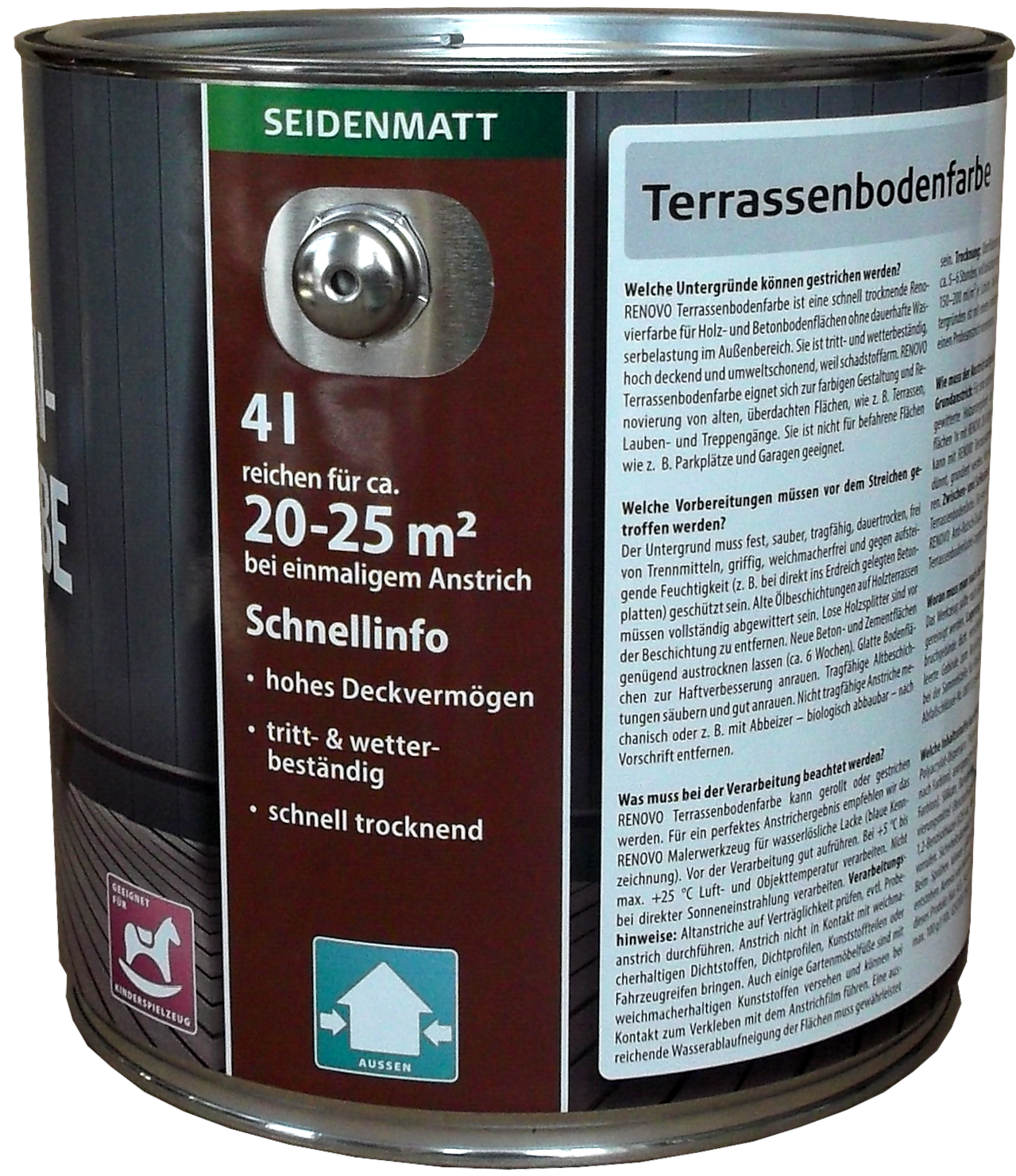 4l Renovo Terrassenbodenfarbe Nussbraun
