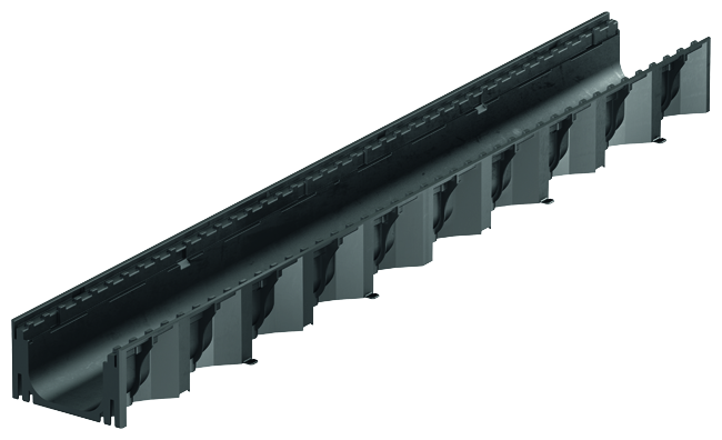 ACO Hexaline 2.0 Rinne 1m,schwarz, ohne Rost