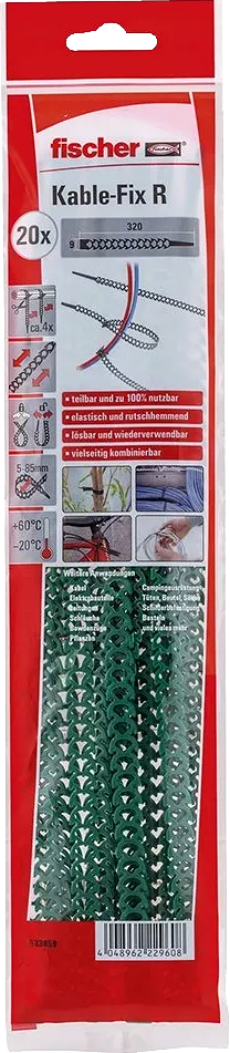 20 Stück FISCHER KableFix R grün