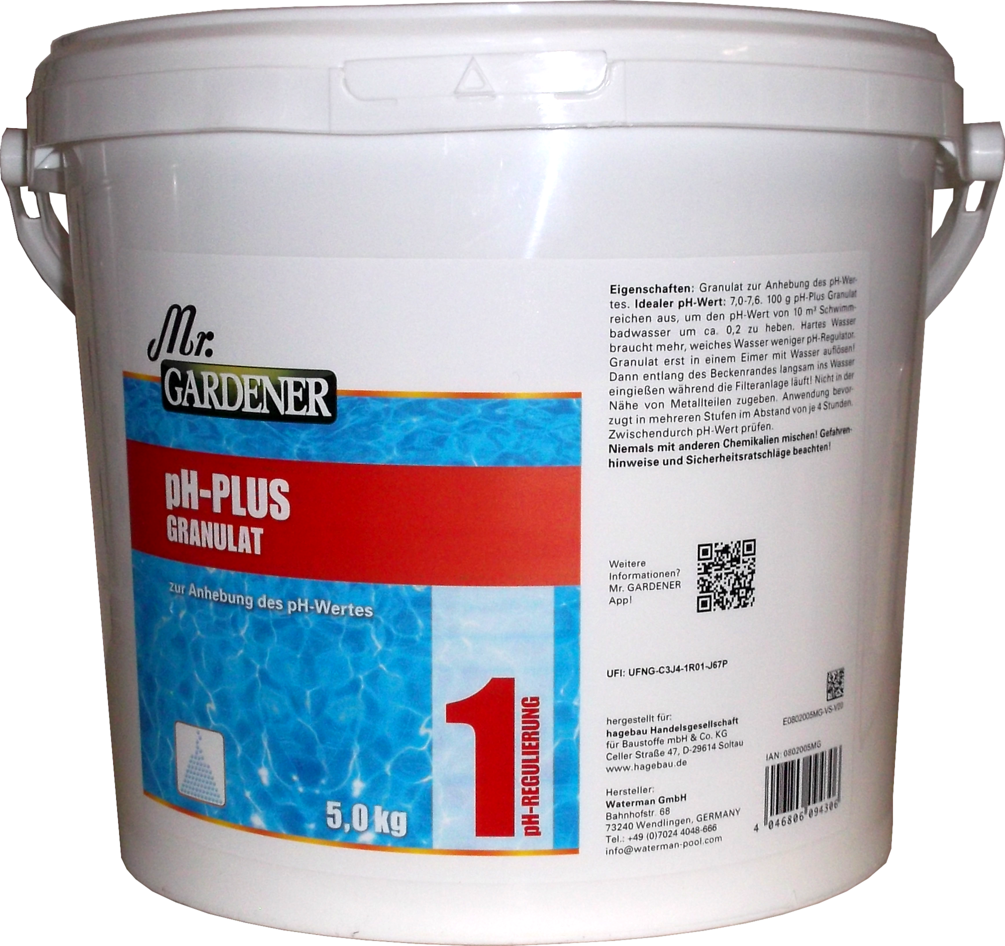 5kg Mr.Gardener PH-Plus Granulat im Eimer