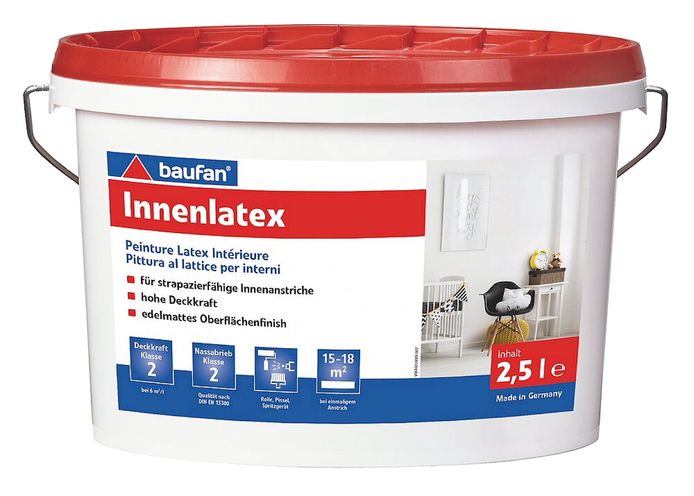 2,5L BAUFAN Innenlatex weiß