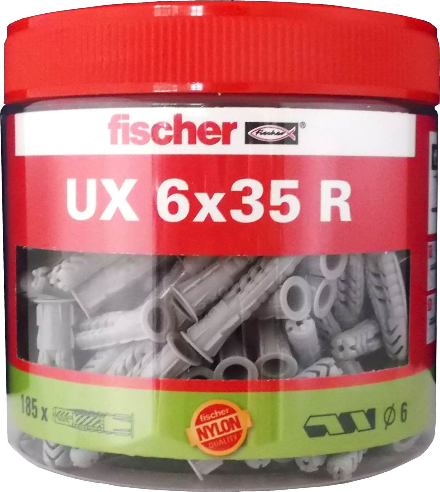 185 Stück Universaldübel UX 6 x 35 R in Dose
