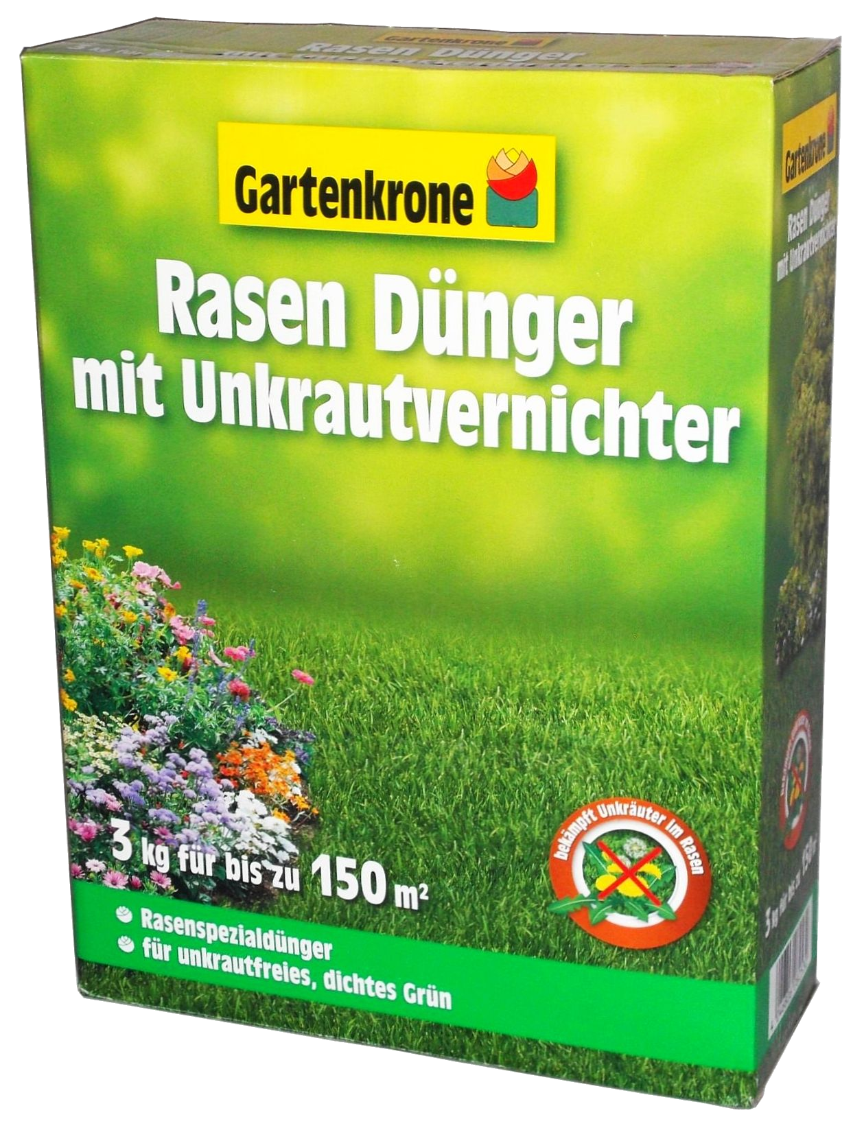3kg Gartenkrone Rasendünger mit Unkrautvernichter