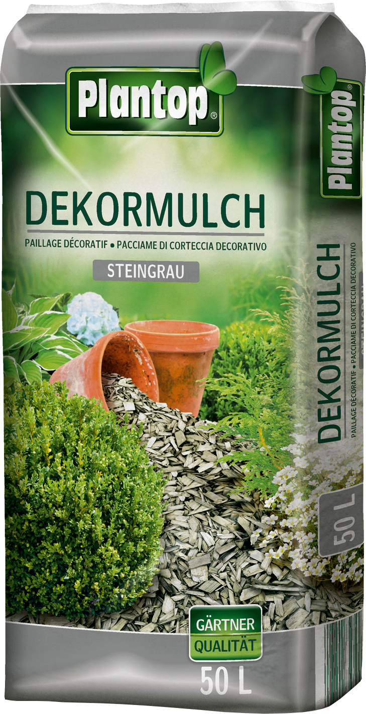 50L PLANTOP Dekor-Mulch *steingrau*