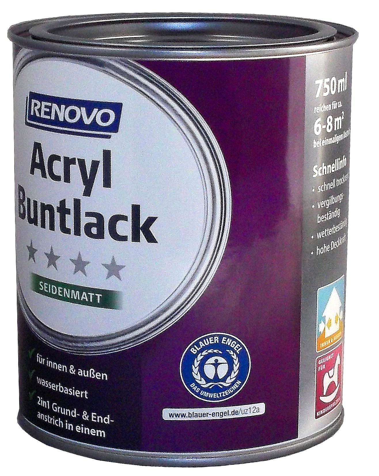 375ml Renovo Acryl Seidenmattlack 0096 altweiss