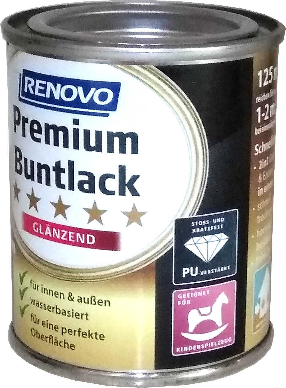 125ml Renovo Premium Buntlack glänzend RAL 6002 Laubgrün