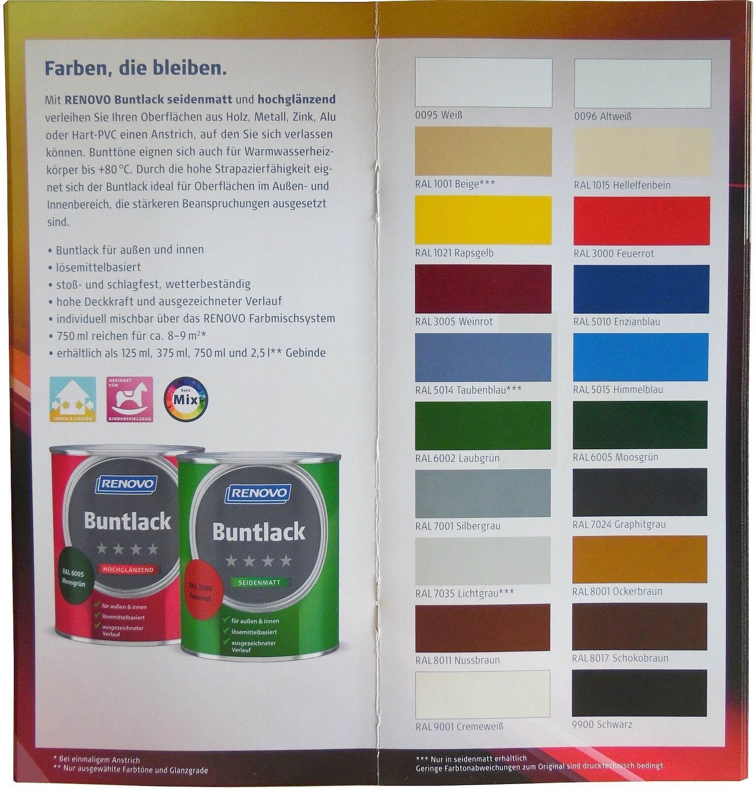 _2,5L Renovo Hochglanzlack feuerrot Nr.3000