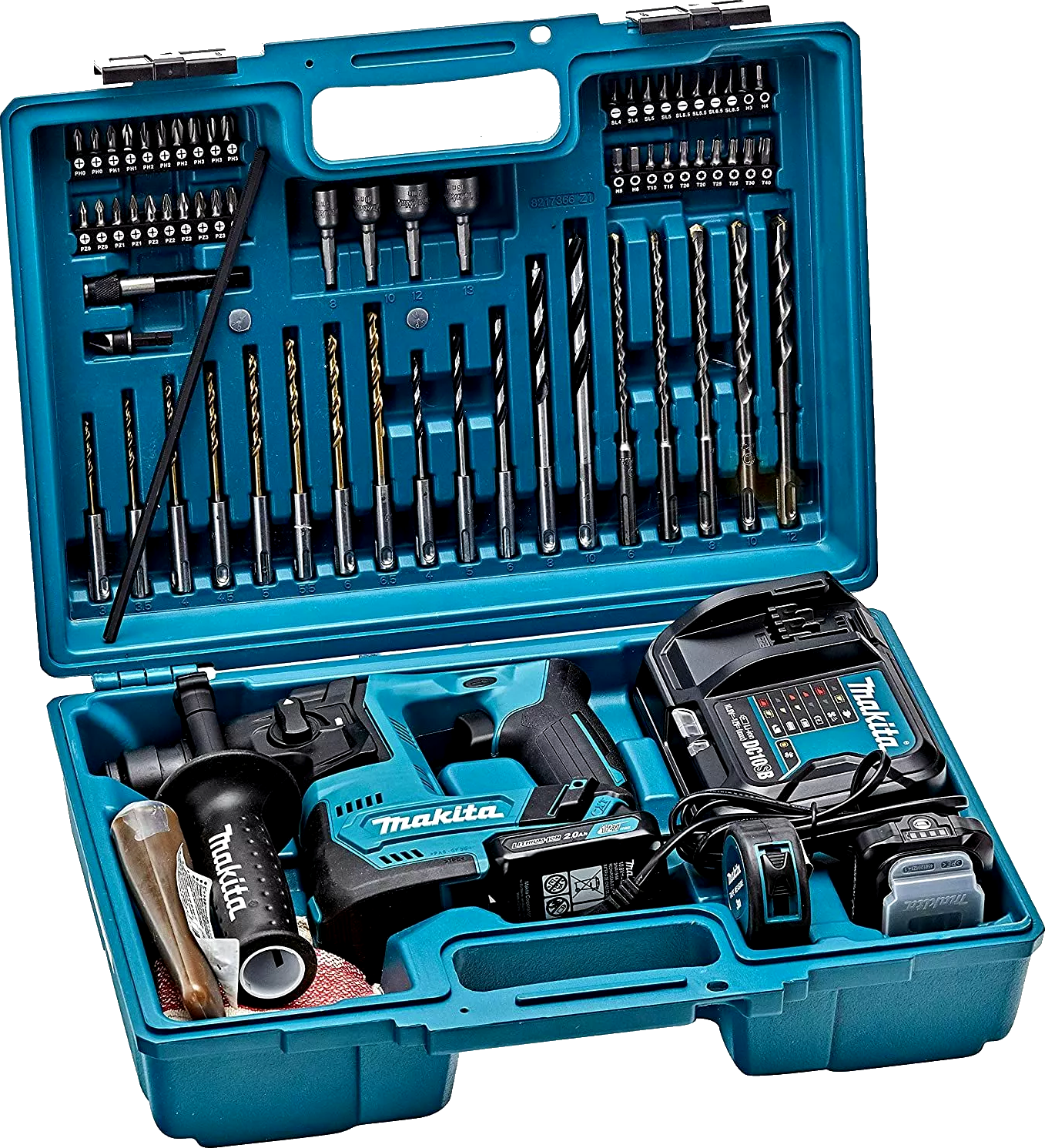 Makita Akku-Bohrhammer HR140DSAE112V max. • SDS-PLUS • 14 mm •1,0 J