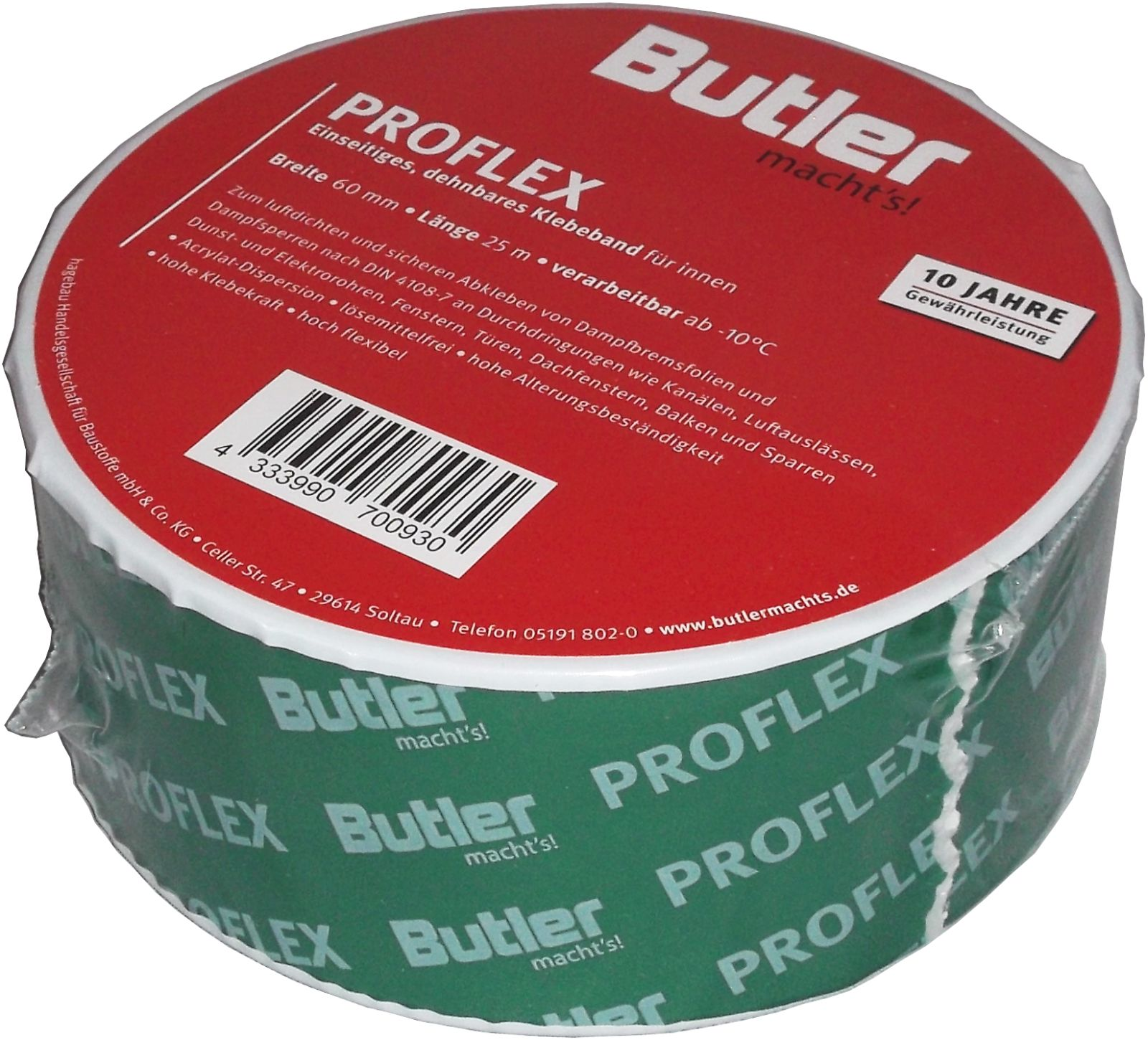 25m Butler machts ProFlex Klebeband luftdicht grün