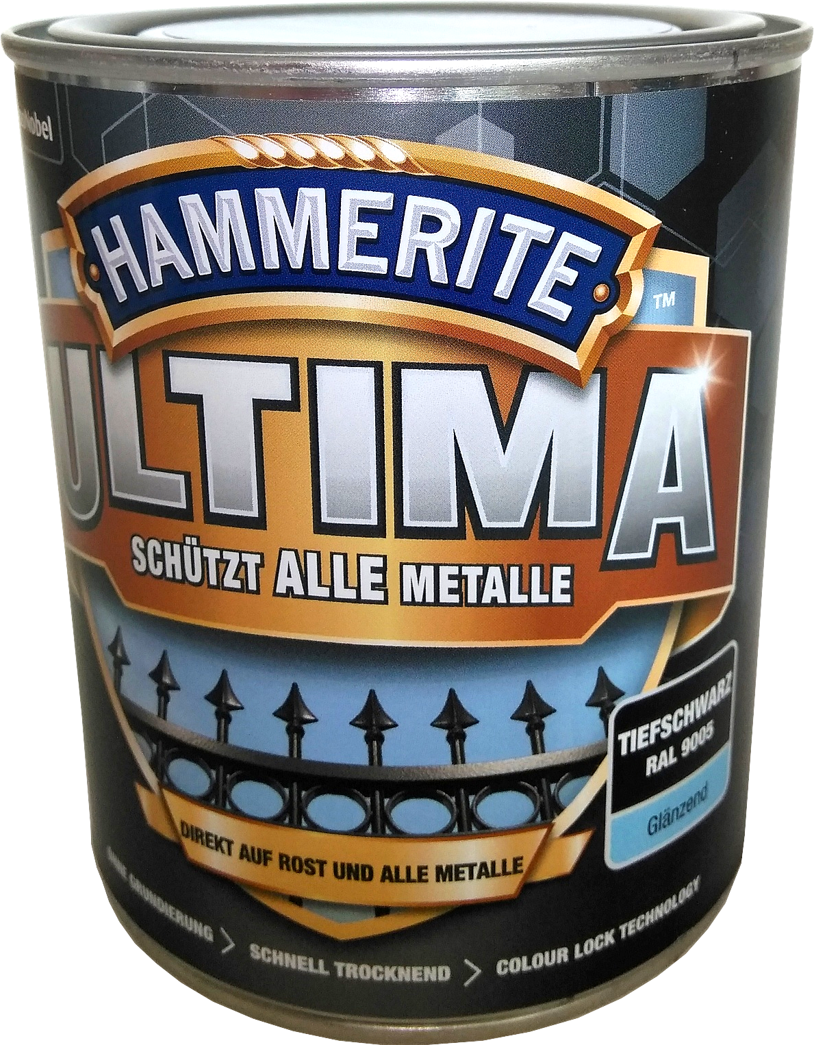 750ml Hammerite ULTIMA MSL glz. Tiefschwarz