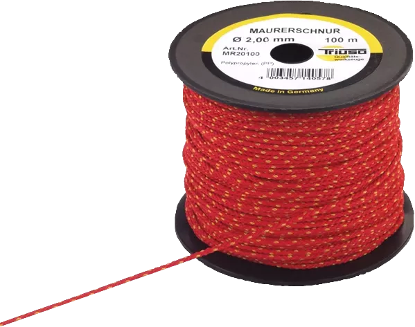 100m Profi-Maurerschnur rot 2mm