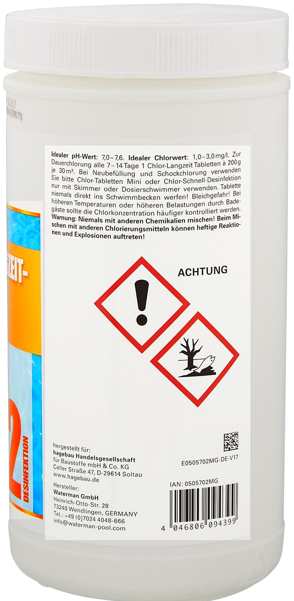 1,2 Kg Mr.Gardener Chlor Langzeit Tabletten