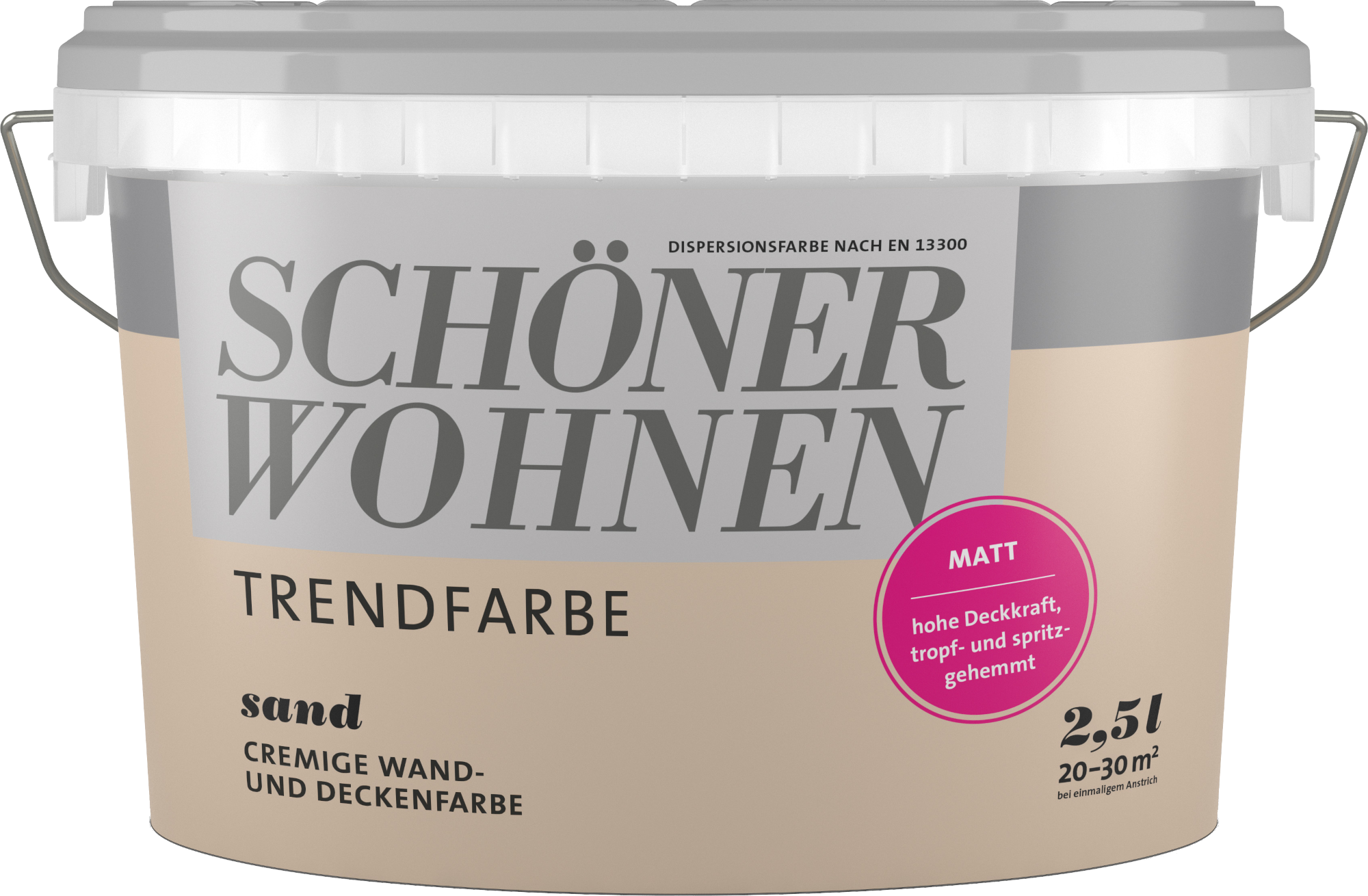 2,5L Schöner Wohnen Trend Wandfarbe matt Sand