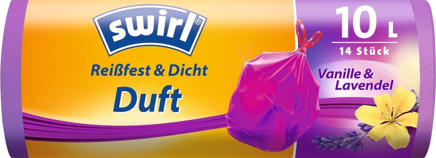 Swirl 10 Liter DUFT-Müllbeutel Vanille-Lavendel, 14 Stück