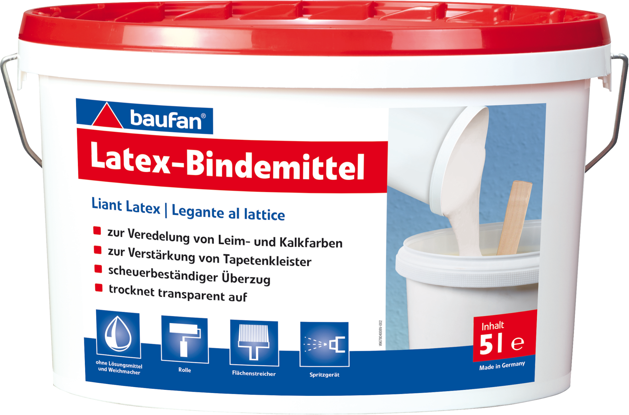 5L BAUFAN Latex Bindemittel Seidenglänzend