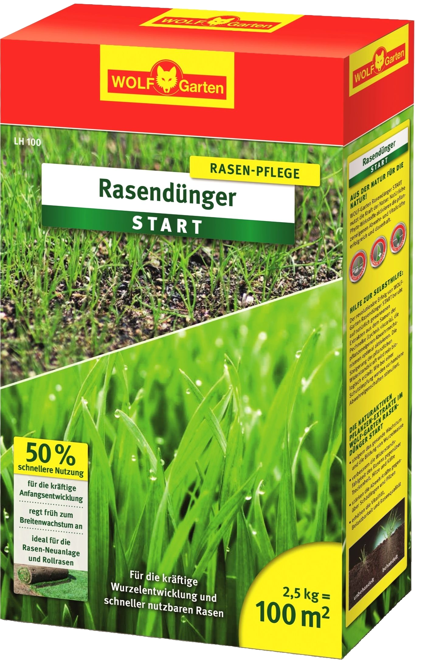 2,5kg LH 100 Rasen-Starter-Dünger Wolf -Garten