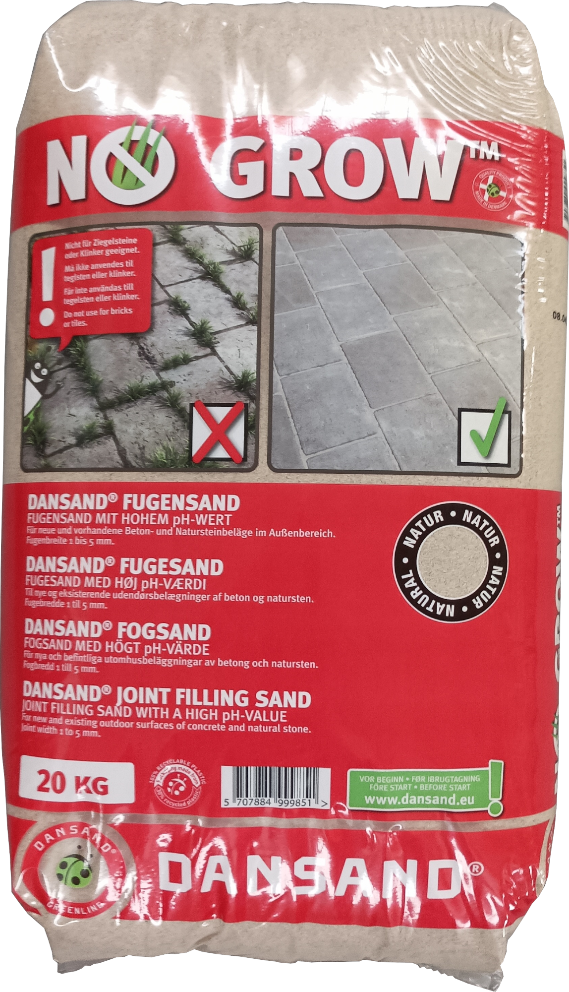 20kg DANSAND NoGrow Fugensand "NATUR"