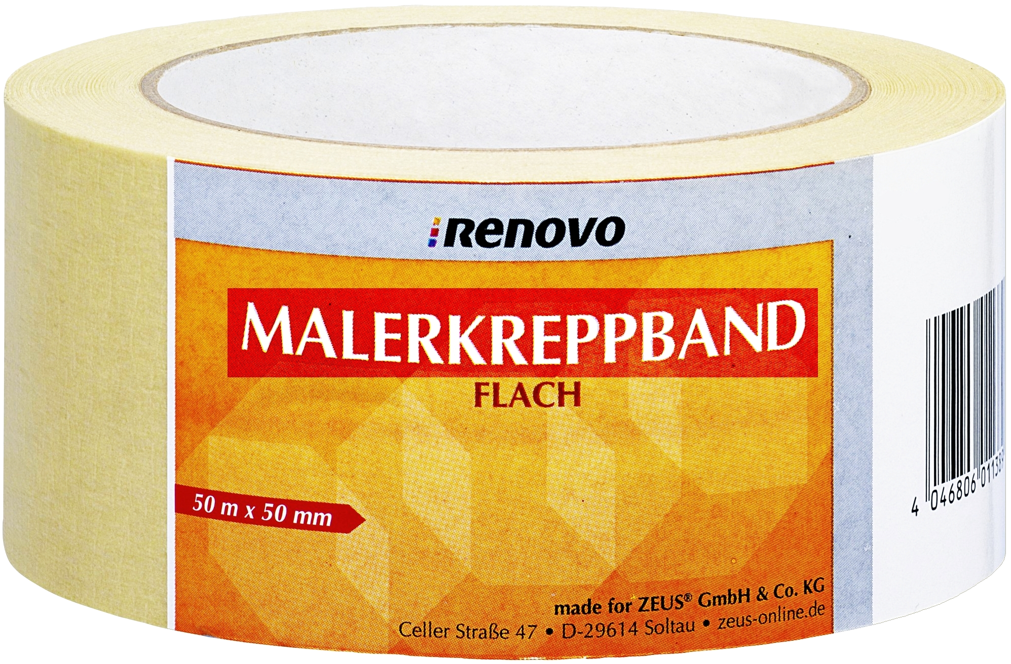 RENOVO Malerkrepp 50mm, flach, 50m