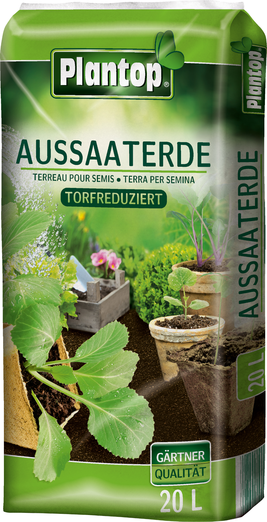 20L PLANTOP Aussaaterde torfreduziert
