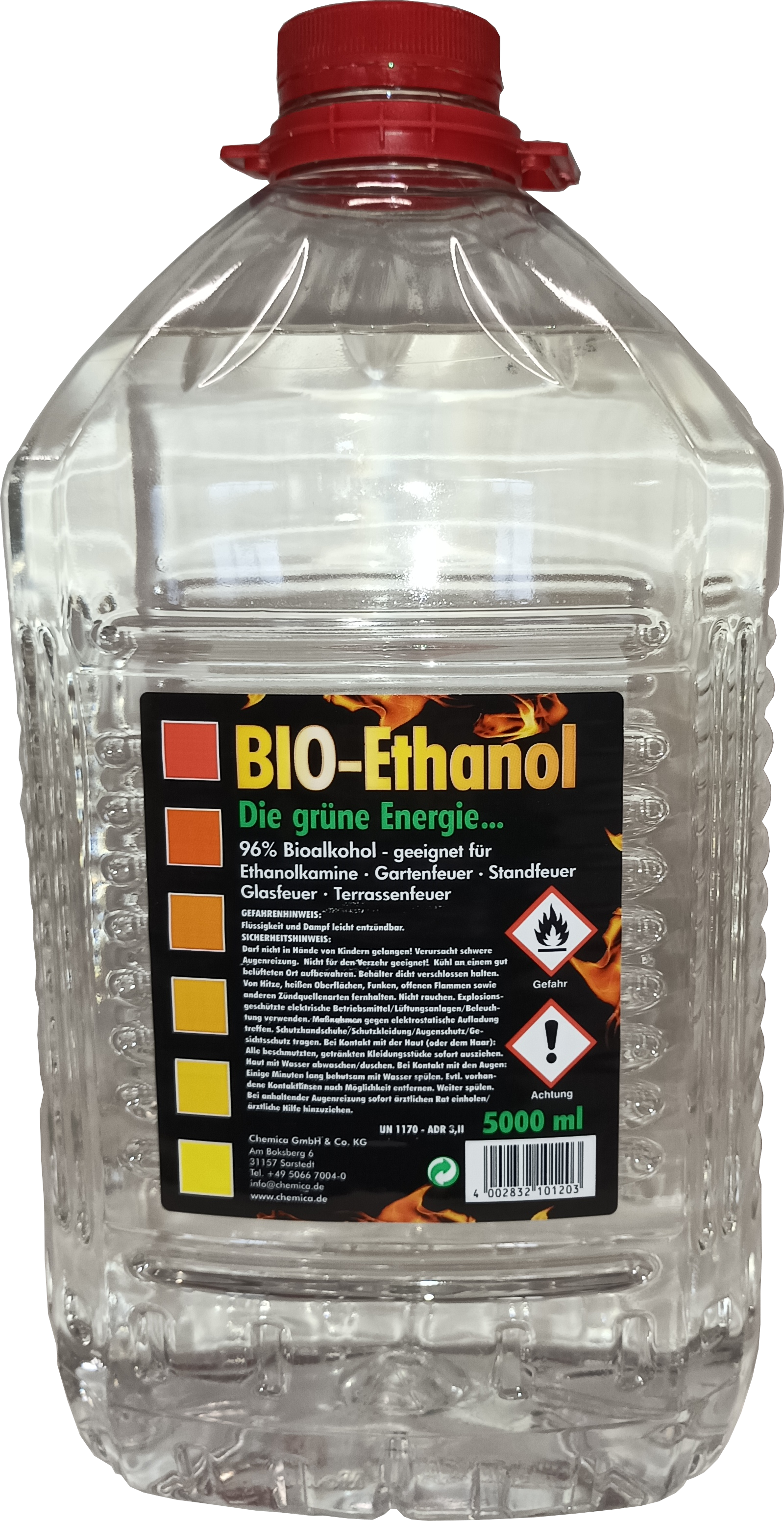 5L Bio-Ethanol 96% Die grüne Energie mit Bitrex