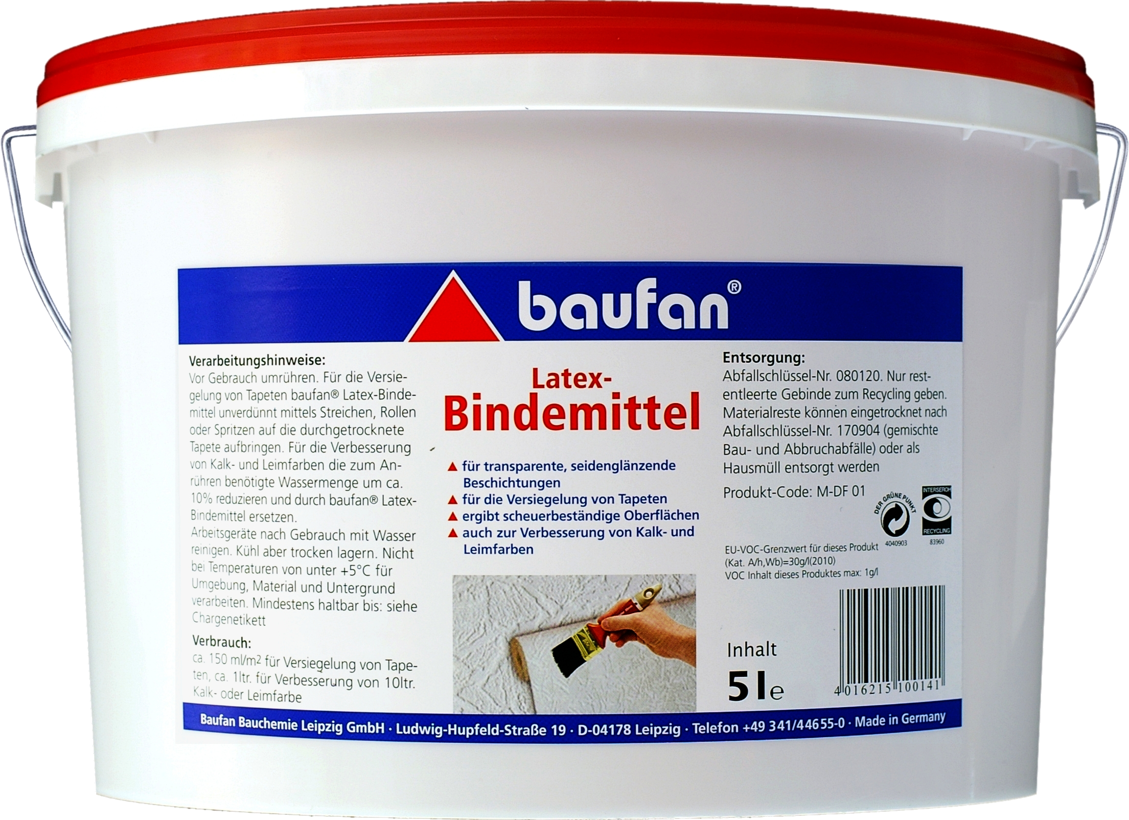 5L BAUFAN Latex Bindemittel Seidenglänzend
