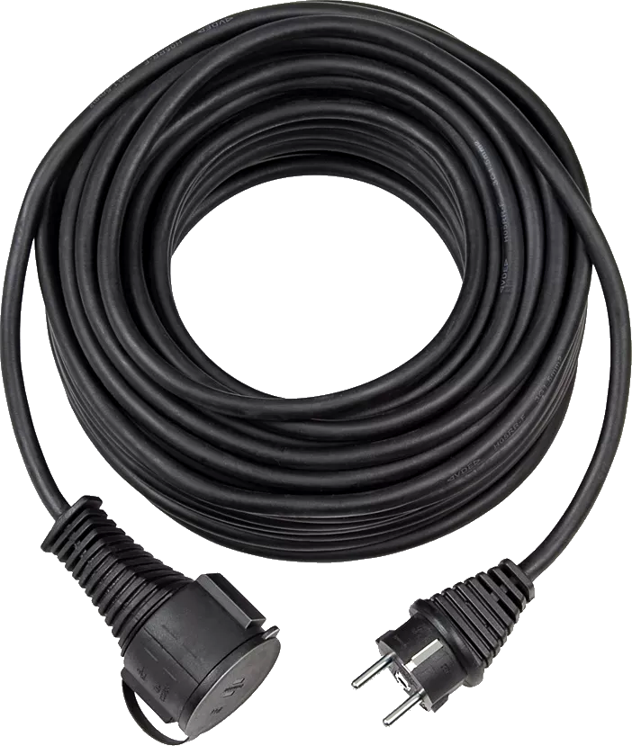 25m Gummi-Verlängerungskabel IP44 schwarz H05RR-F