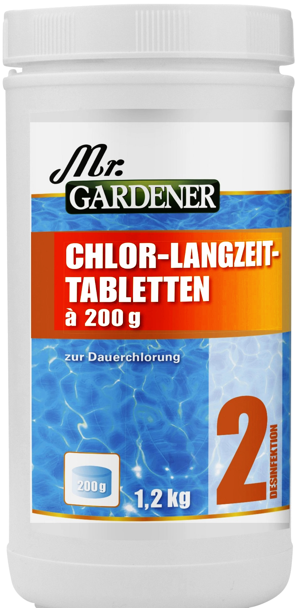 1,2 Kg Mr.Gardener Chlor Langzeit Tabletten