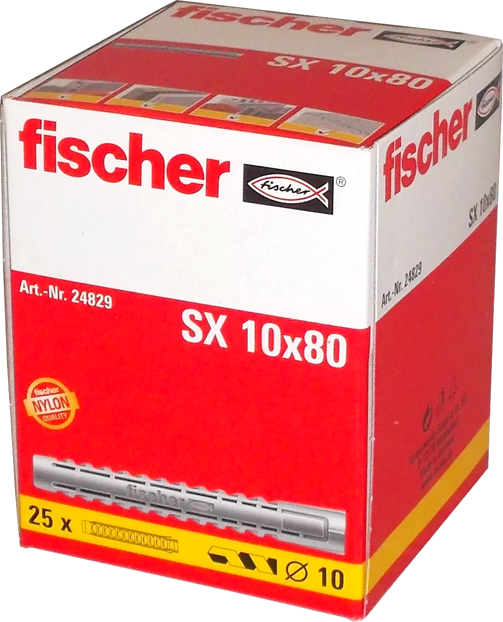 25 Stück Universaldübel SX 10 x 80 L