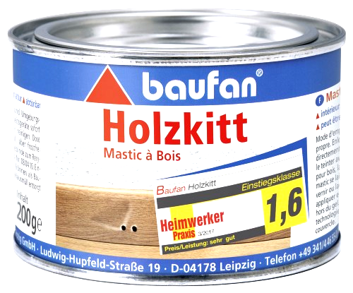 200g Baufan Holzkitt lösungsmittelfrei naturfarben