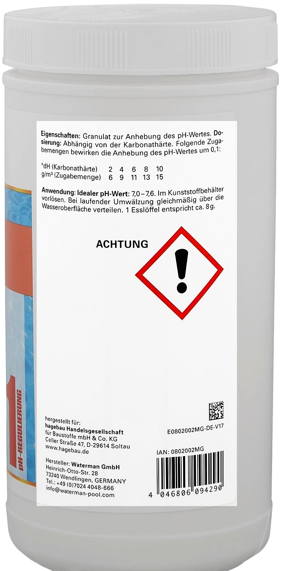 1,2kg SummerFun PH-Wert Anheber PH+