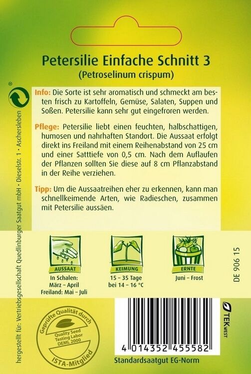 Petersilie Einfache Schnitt 3