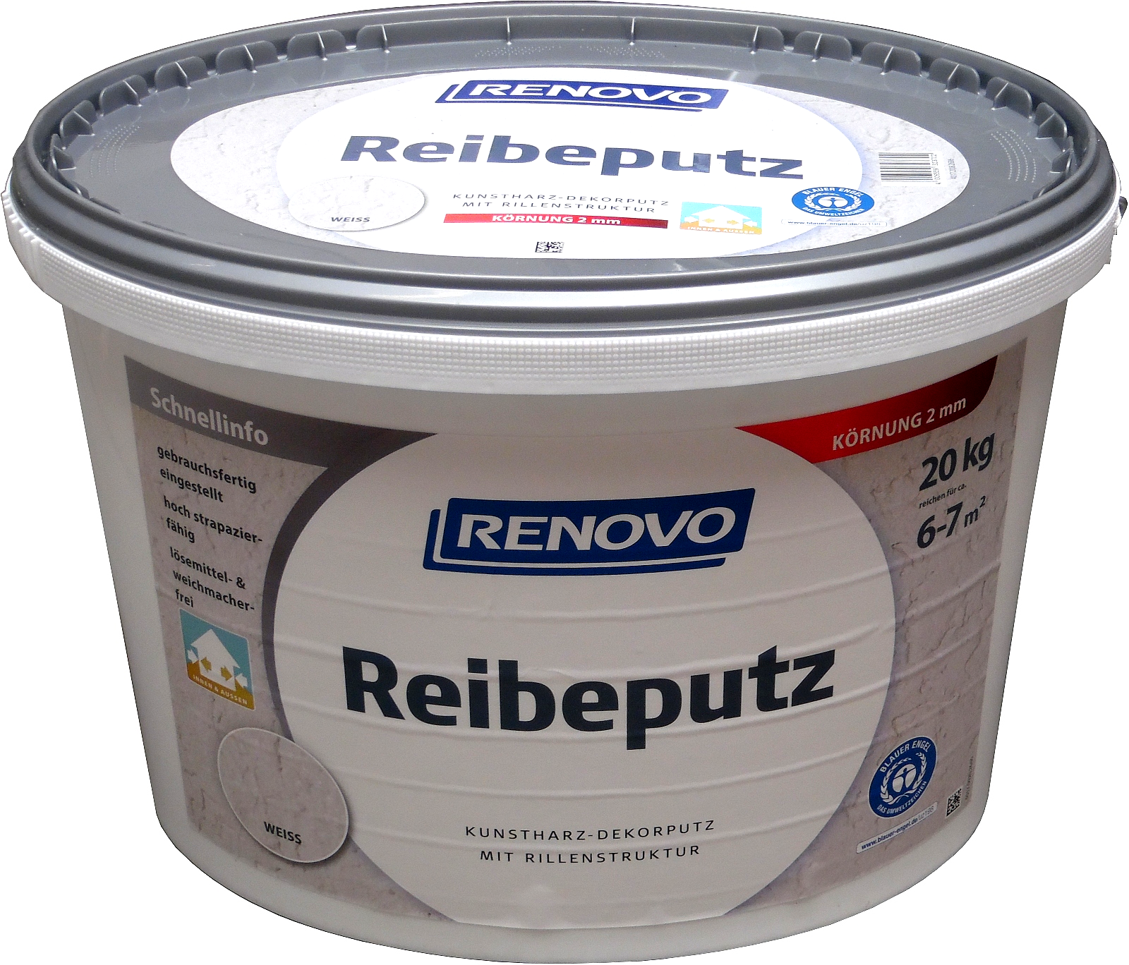 20kg Renovo Reibeputz 2mm Weiß innen/außen