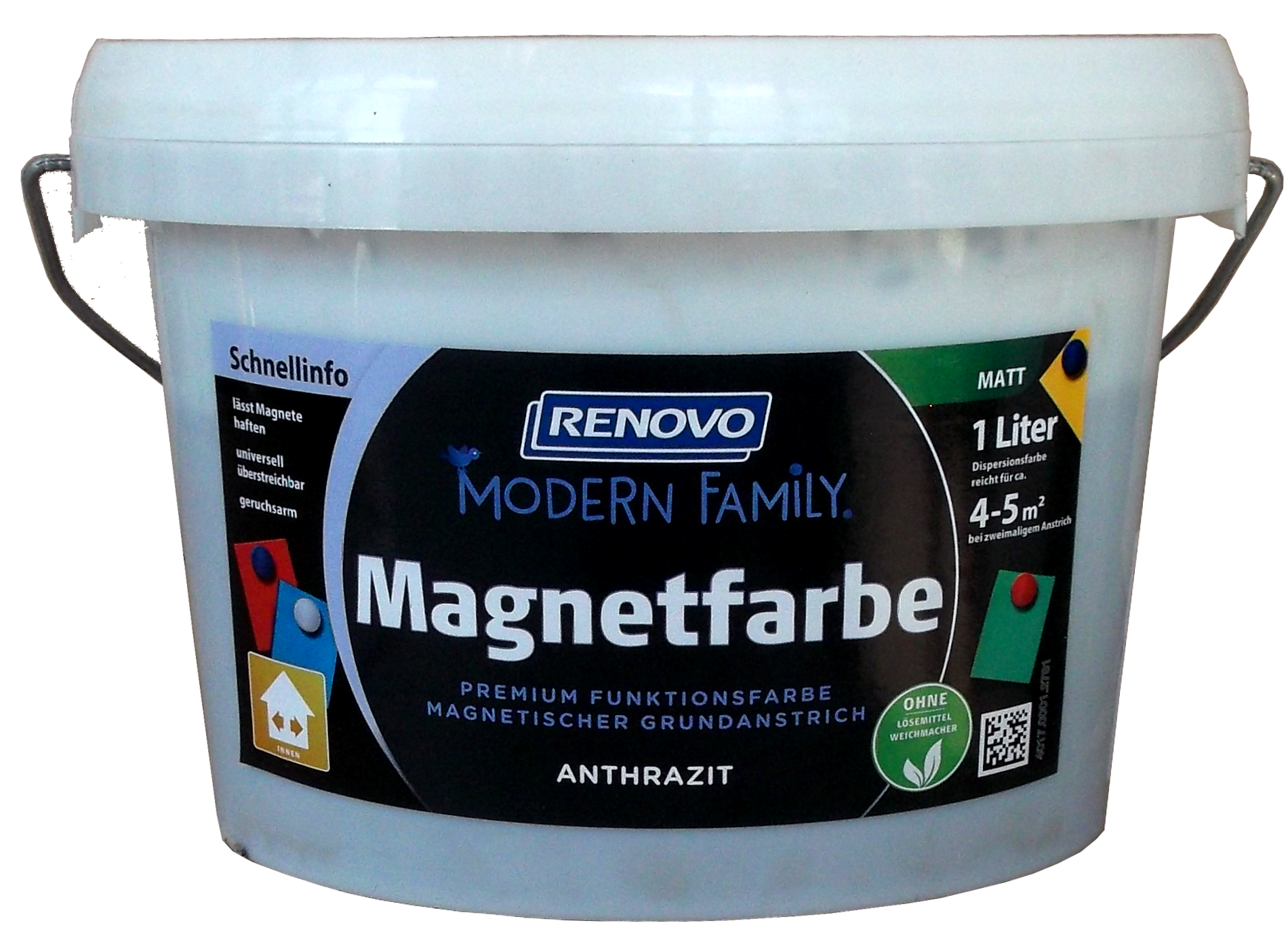 1L Renovo Magnetfarbe Modern Family, Anthrazit