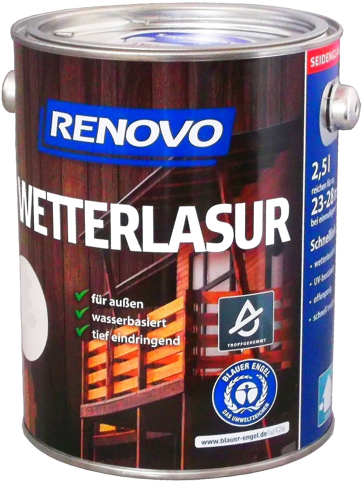 2,5L Renovo Wetterlasur/ Aussenlasur wb. Nr.1414 Lärche