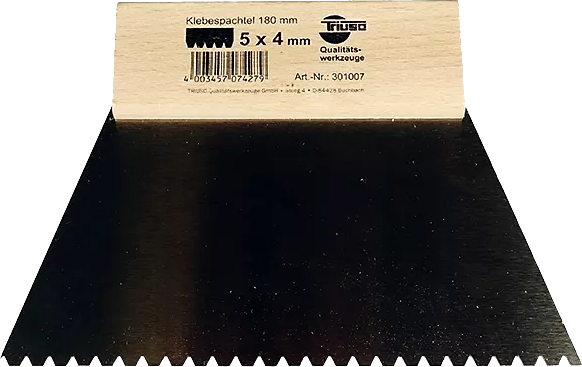 Klebespachtel 180mm, gez. 5x4mm