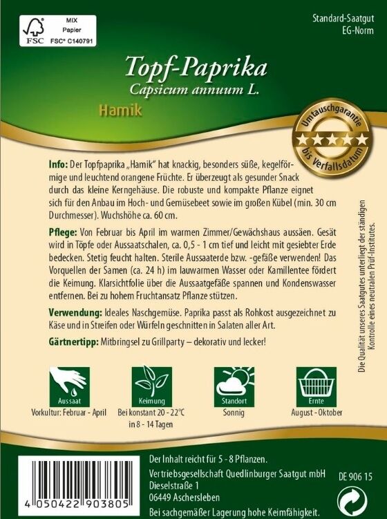 Topf-Paprika Hamik