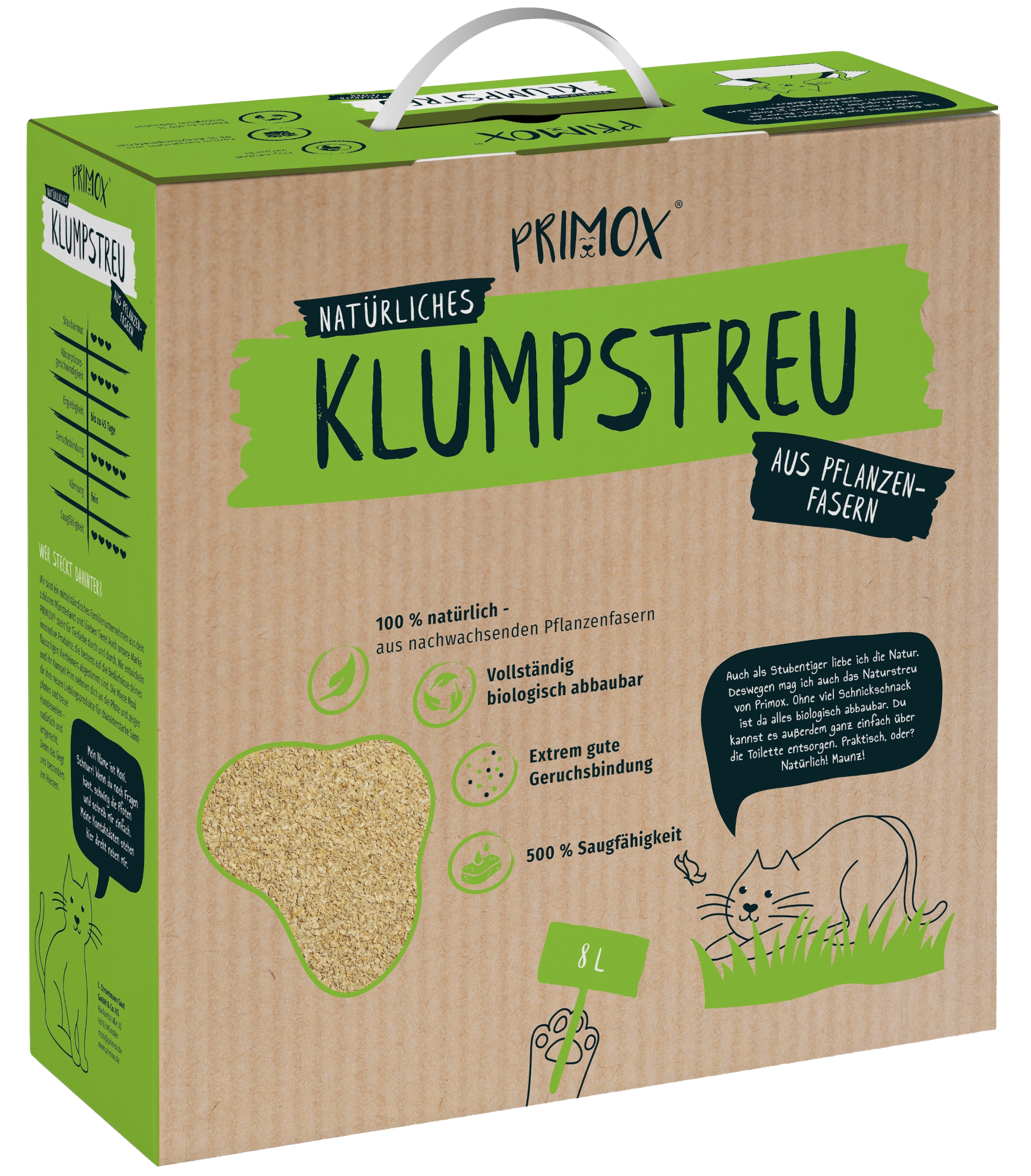 8L Natur Primox Katzenstreu Klumpstreu