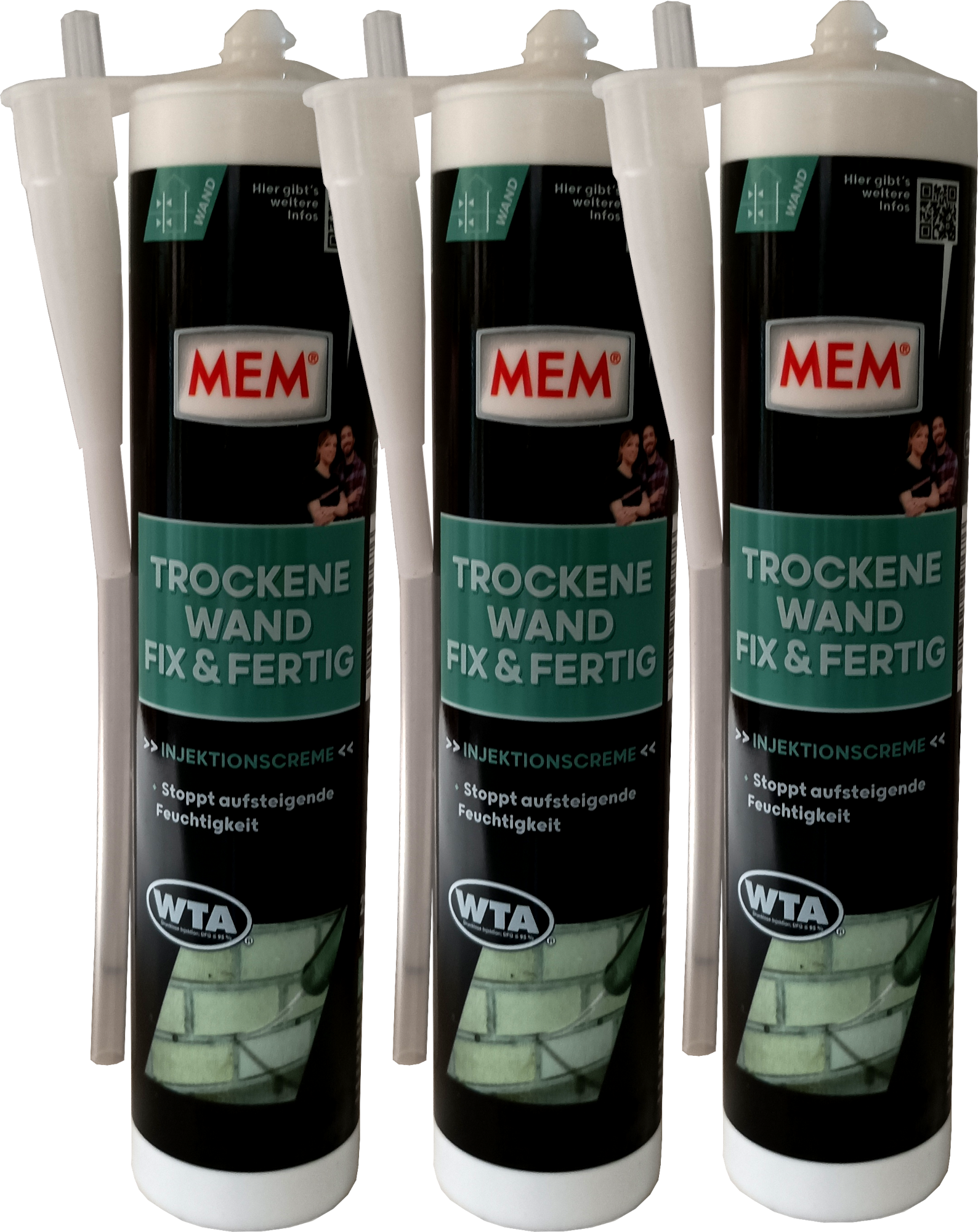 3x290ml MEM Trockene Wand Fix & Fertig
