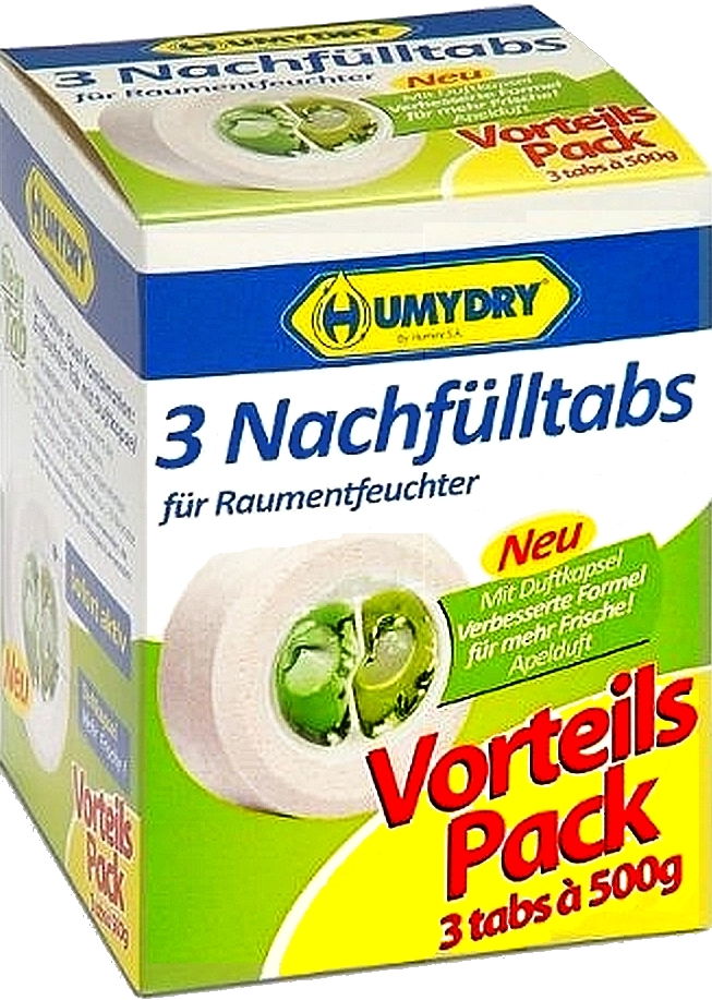 3er Pack Nachfülltabs Apfel HUMYDRY 3 x 500g