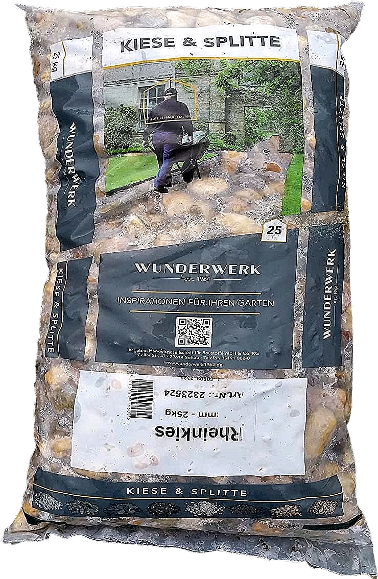 25 Kg Rheinkies 5 -8 mm, WUNDERWERK est 1964